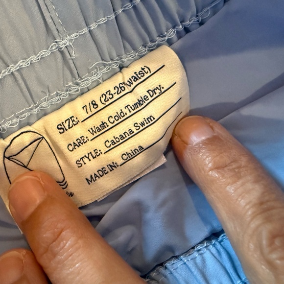 Cadets Cabana Swim Shorts in light blue  SZ 7/8 (23-26” Waist) NWT boys - Picture 2 of 3